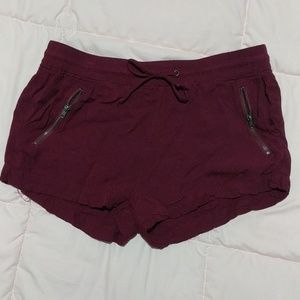 Burgundy shorts